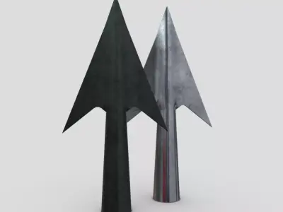 Arrowhead 2 two arrows in shape of Low-poly 3D model