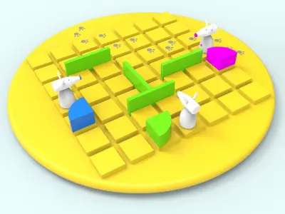 Quoridor game 3d model 3D model