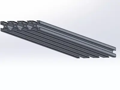 V-Slot 2080 Aluminum Profile Engineering Standard 3D model 3D model