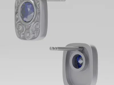 Aurum Relic Earrings - 3D print ready 3D print model  3D print model