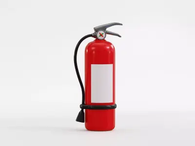 Fire Extinguisher Low-poly 3D model 12