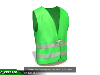 Worker Vest Collection Pack Lowpoly 3D model purchase