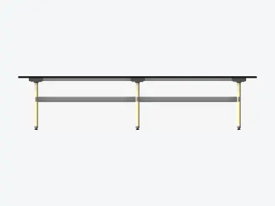 Desk - Timberline - Workstation - Sgl - Side - 2 - Person - Low Low-poly 3D model