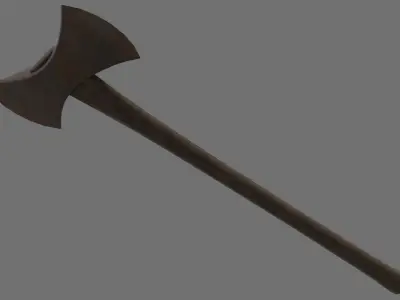 Axe 1B Low-poly 3D model