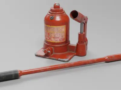 Hydraulic Jack Low-poly 3D model purchase