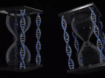 Hourglass - DNA Low-poly 3D model