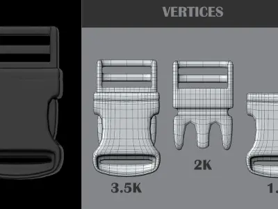 BUCKLES Low-poly 3D model