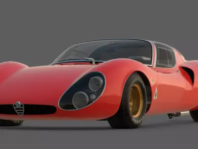 1967 Alfa Romeo Tipo 33 Stradale 3D Model 3D model