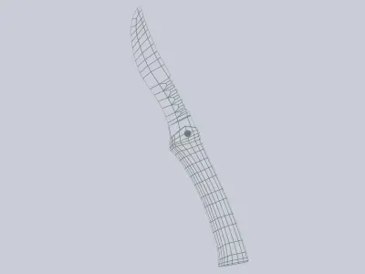 Tactical knife Low-poly 3D model 3