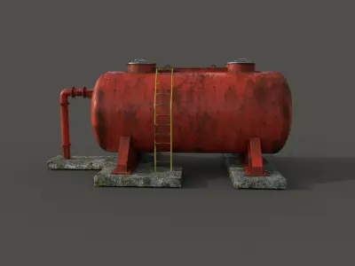 Oil tank Low-poly 3D model order