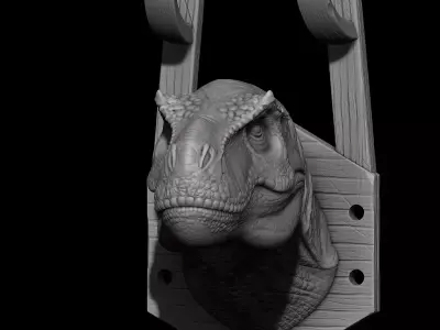 T-Rex Headphone Stand Highly Detailed Dinosaur Free 3D print model