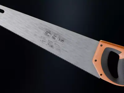 Modern Hand Saw Low-poly 3D model