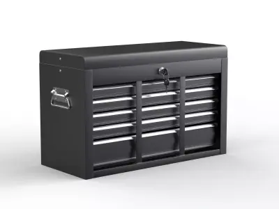Portable Metal Tool Chest Cabinet 3D model