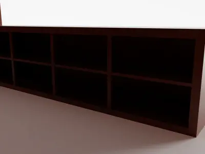 Shop Display with Counter Low-poly 3D model