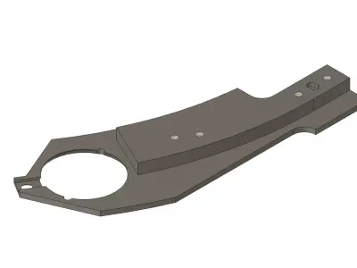 Front plate Low-poly 3D model