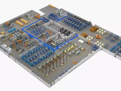 Factory Building 1 3D model purchase