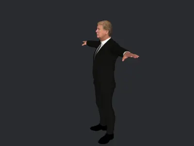 Donald Trump Hyper Realistic Full Body Fully Rigged Character 3D model