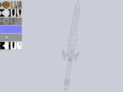 Fantasy dagger Low-poly 3D model