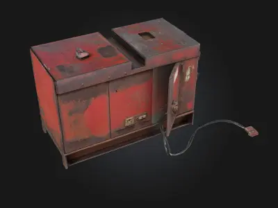Rusty Generator  Weathered Power Source for Post-Apocalyptic  3D model