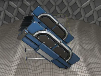 Sci-Fi Stairs - 21 - Blue Version  Low-poly 3D model