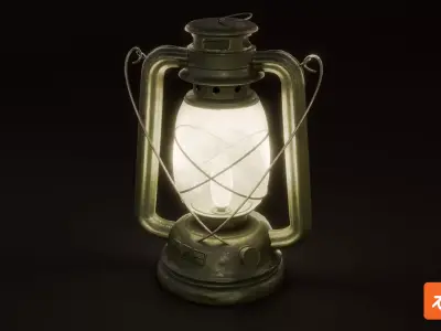 3D Lantern Ready Pbr Low-poly 3D model
