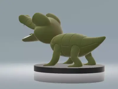 3D Crocodile Toy 3d printable model 3D print model