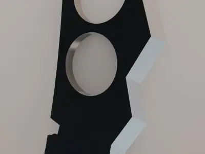 Low poly plane model cartoon airplane Low-poly 3D model