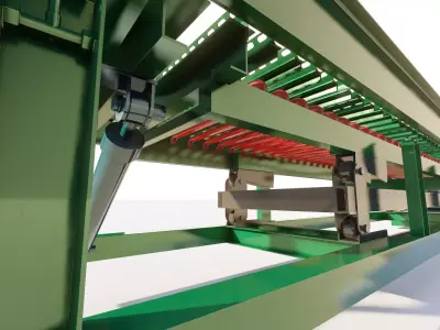 Placer vibrating sluice 3D Model 3D model