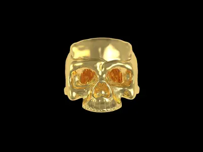 Skull Ring 3D print model 13
