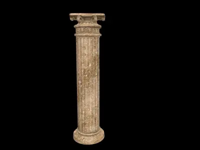 Column wooden 3D model