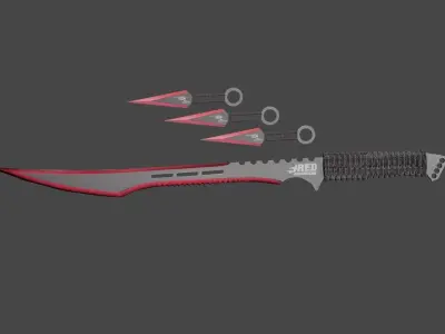 SWORD AND KNIFE PACK  Low-poly 3D model
