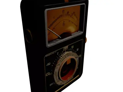 Retro Analog Tech Meter Device 3D model