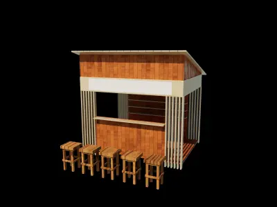 Food Stand 3D model by ahammodullah