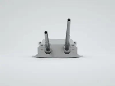 38cm 380mm SK C - 34 Bismarck Naval Gun 3D model