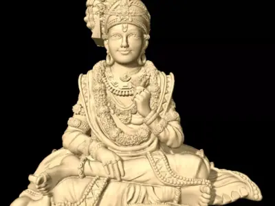 Swaminarayan Murti High-Detail 3D Sculpture Jewelry  3D print model