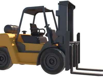 montacarga forklift truck 3D model