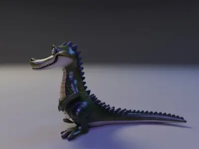 alligator 3D print model