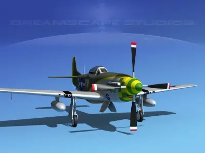 P-51D Mustang Miss Marylin 3D model