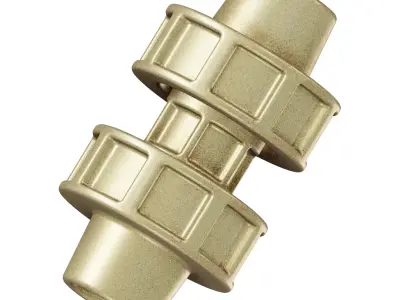 Brass Exquisite Pipe Fitting 3D model