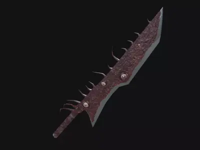 Blade of flesh Low-poly 3D model