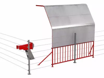 Cow Farm Automatic Feeding Machine Charge Station Low-poly 3D model