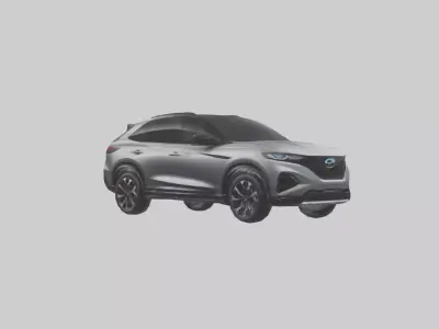 Highperformance Crossover SUV model Low-poly 3D model