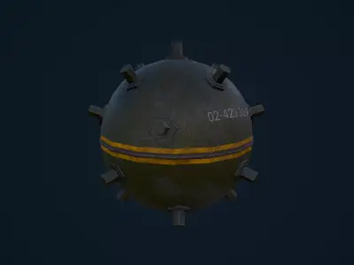 Naval Mine Low-poly 3D model purchase
