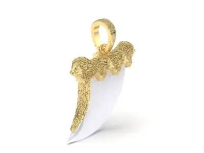 antique lion Claw jewelry 3D print model