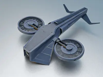 Concept Drone low-poly 3d model Low-poly 3D model