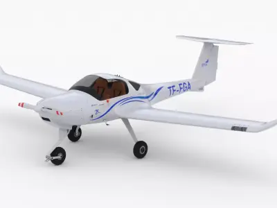 Diamond DA20 FGA Low-poly 3D model