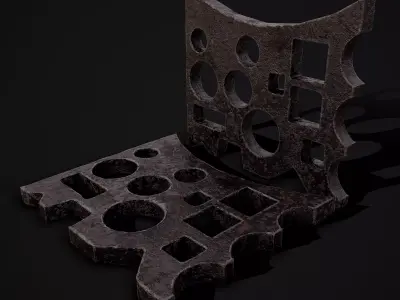Medieval Blacksmith Swage Block Free low-poly 3D model
