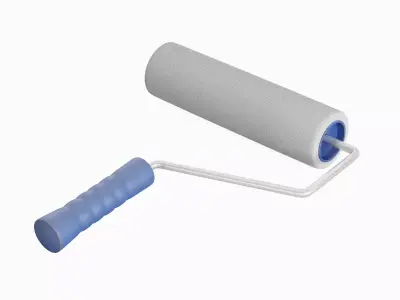 Paint Roller 04  Low-poly 3D model
