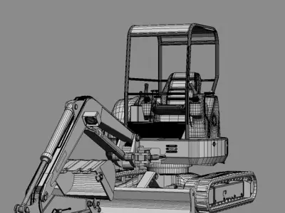 Mini Excavator Hitachi EX50U 3D model