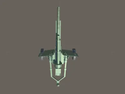 Anti Tank Cannon Low-poly 3D model
